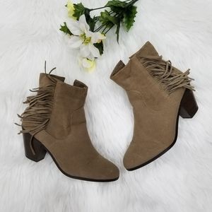APT.9 Tan and Brown Heel Ankle Boots